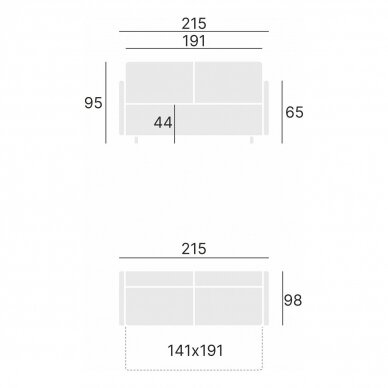 Trivietė sofa - lova 3