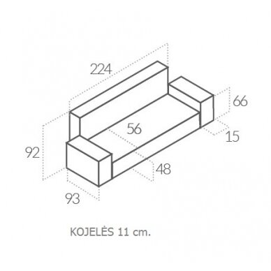 Trivietė sofa - lova 2