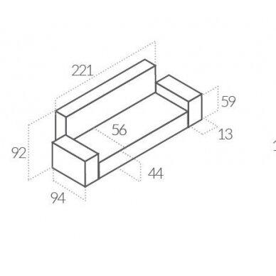 Trivietė sofa - lova 1