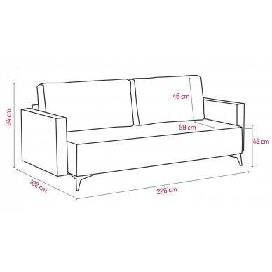 Trivietė sofa - lova 4