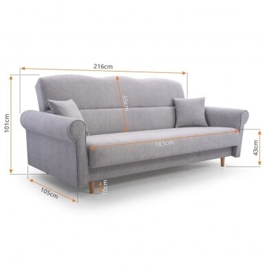 Trivietė sofa - lova 4