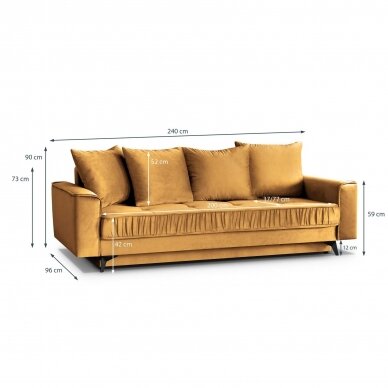 Trivietė sofa - lova 4