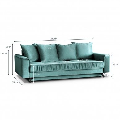 Trivietė sofa - lova 4