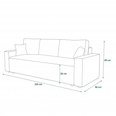 Trivietė sofa - lova 5